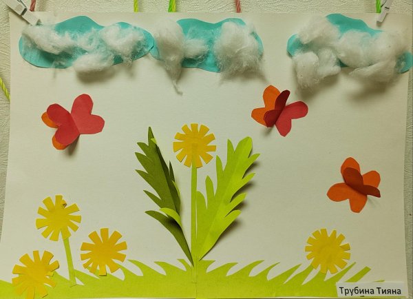 аппликация лето средняя группа