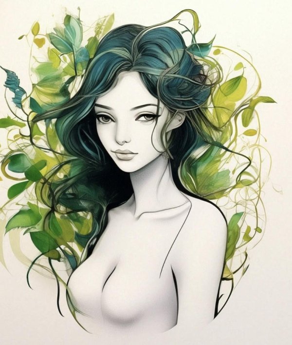 женщина рисунок