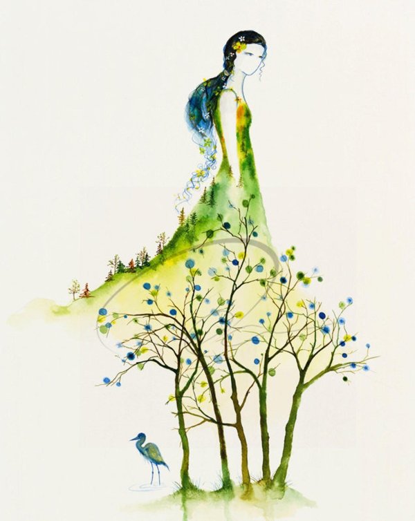 акварельная иллюстрация