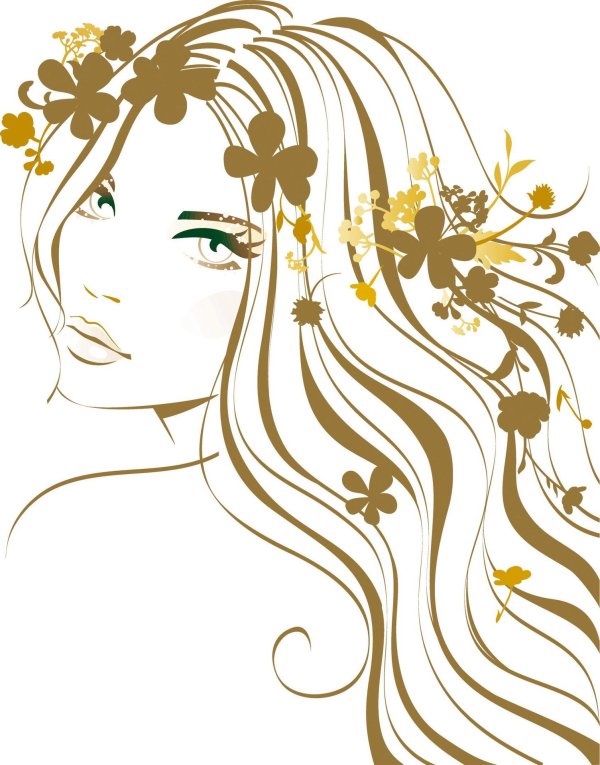 силуэт лица девушки