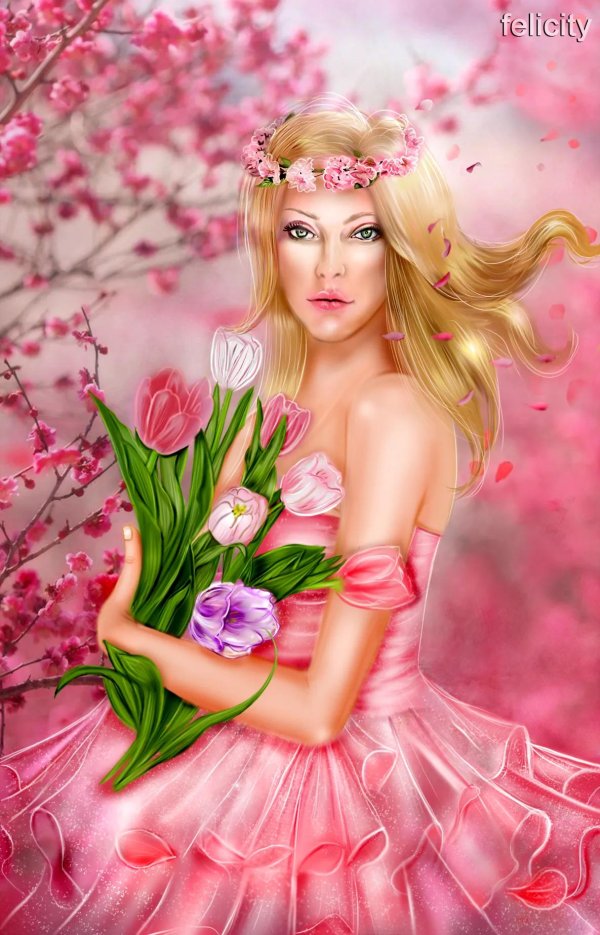 женщина весна