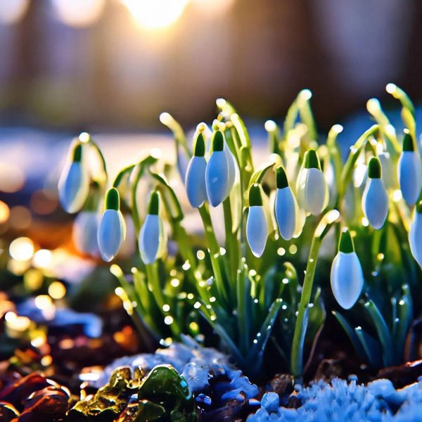красивые подснежники
