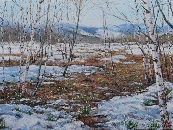 весенняя проталинка левитана