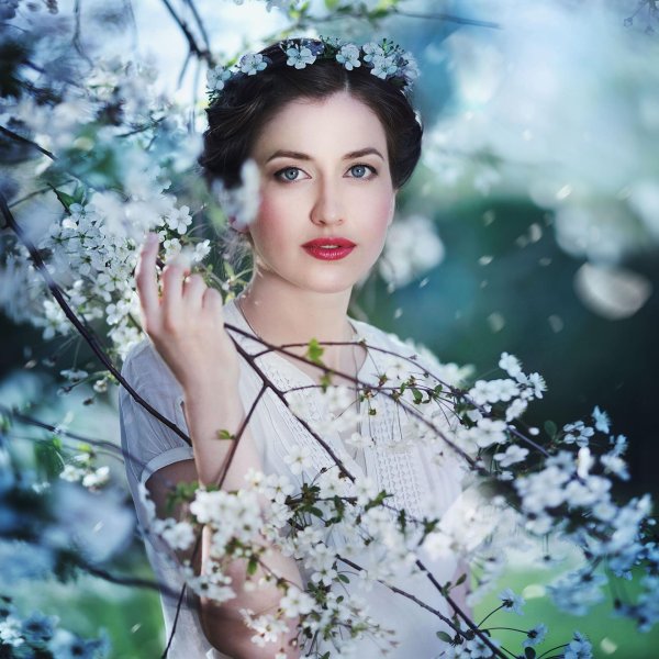 фотосессия в цветущих садах