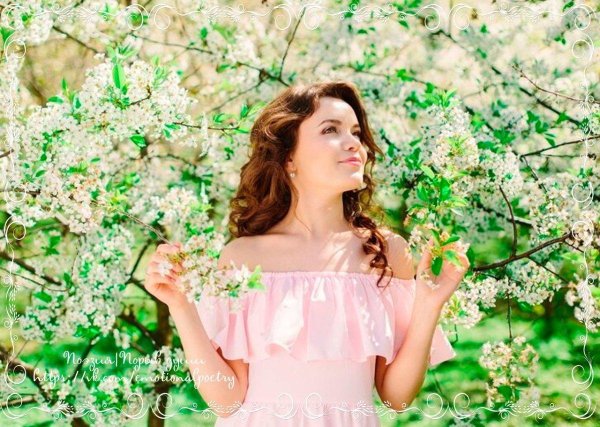 фотосессия в яблоневом саду