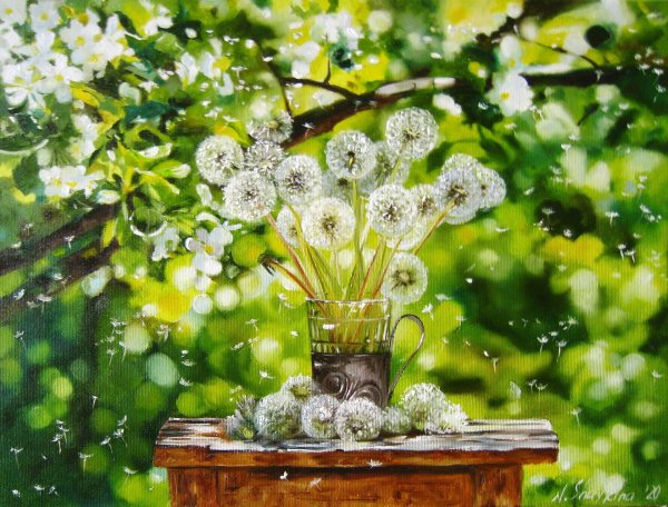 букет одуванчиков