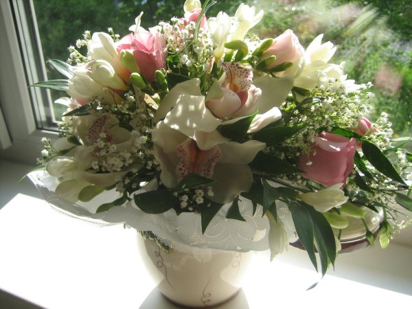 реальные букеты цветов