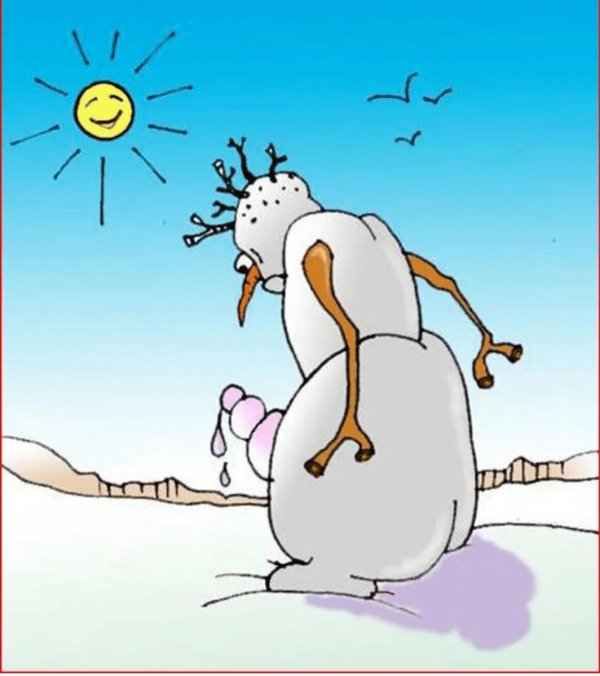 снеговик карикатура