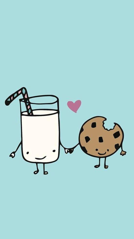 молоко и печенье