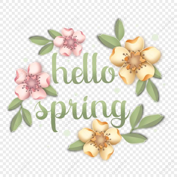 шаблон весенний