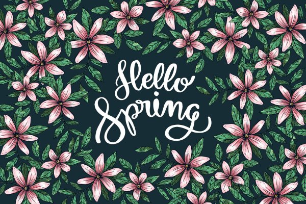 красивая надпись spring