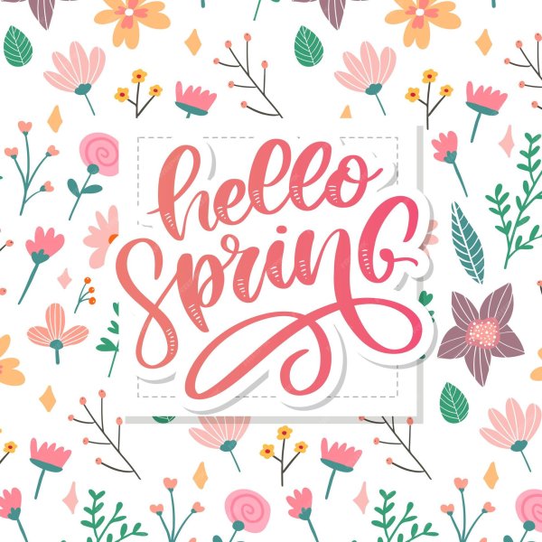 весенний леттеринг