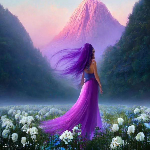 фиолетовое платье