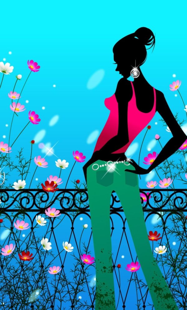 силуэт девушек