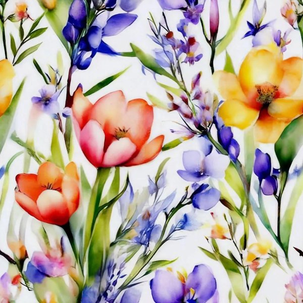 акварельный цветочный фон