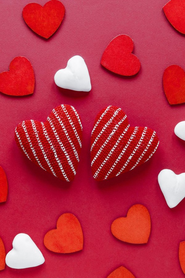 обои с сердечками