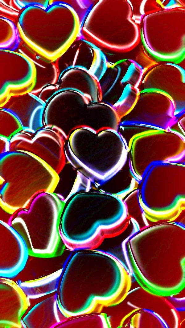 разноцветное сердечко