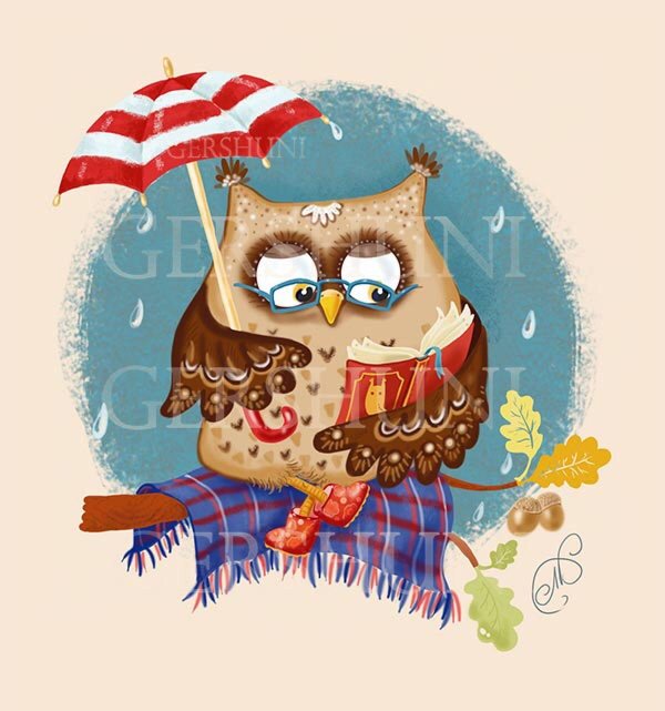 совушка рисунок