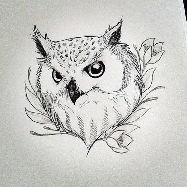 филин тату эскиз