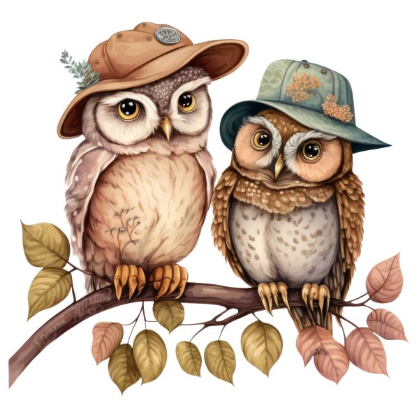 совушка на прозрачном фоне