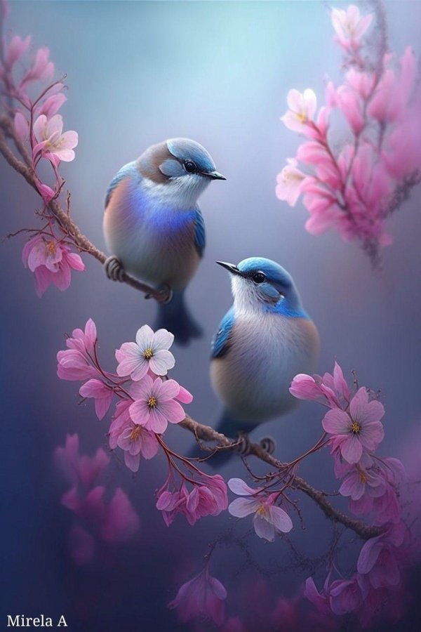 птица красивая