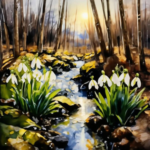 ручейки весной