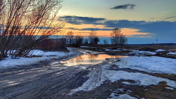 оттепель зимой