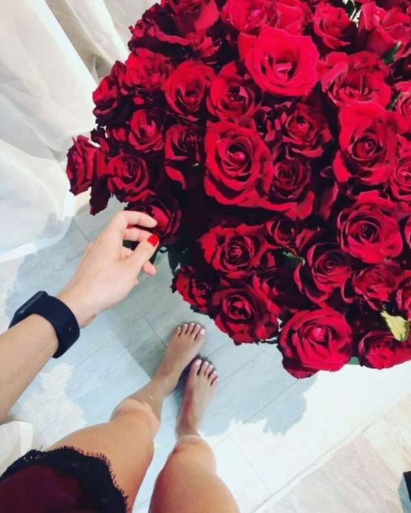 шикарный букет в руках