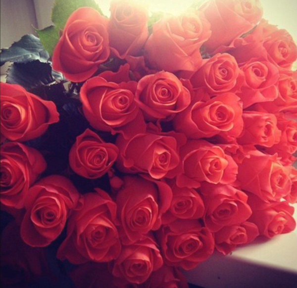 красивый букет дома