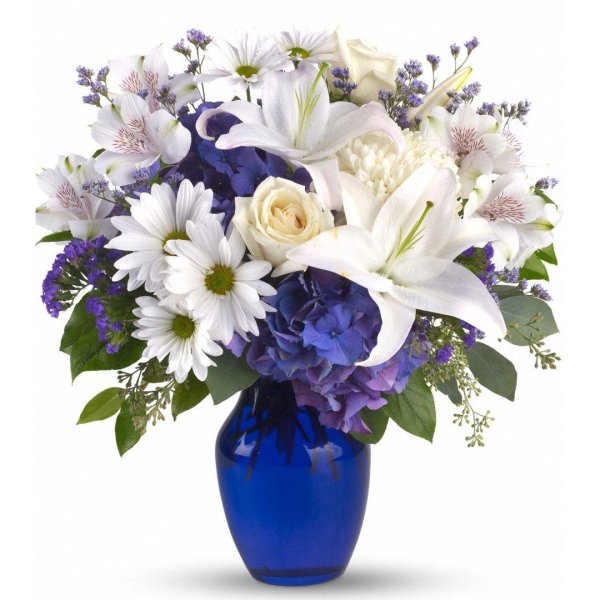 альстромерия с ирисами