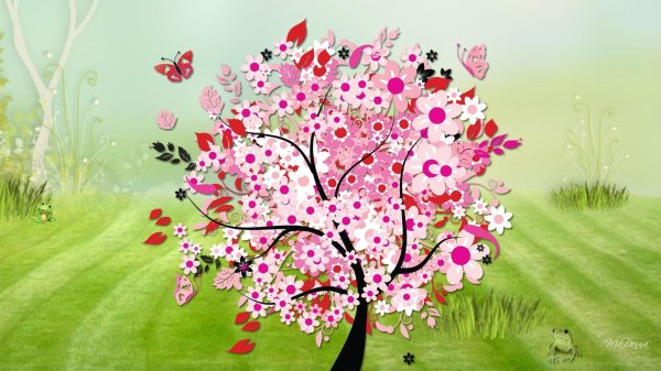 цветущее дерево