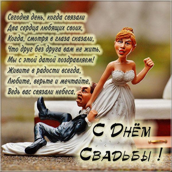 поздравление с днём свадьбы прикольные смешные