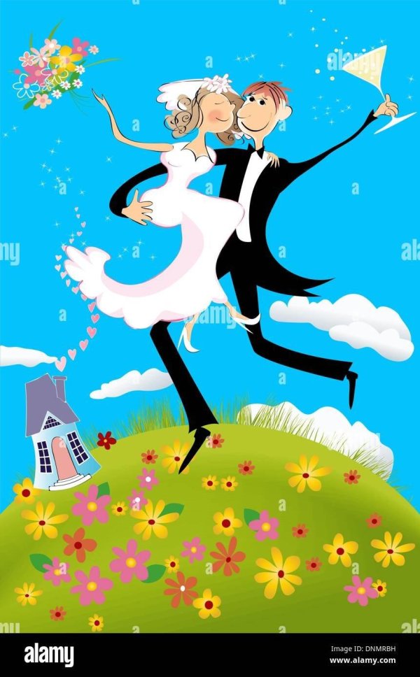 свадебный танец рисунок