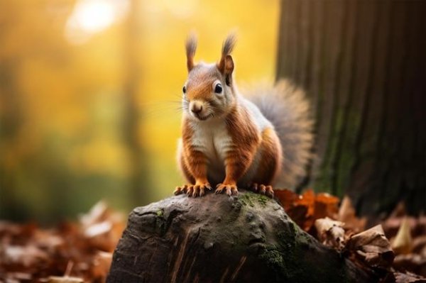 осенняя белка