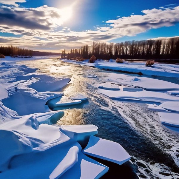 лед на реке