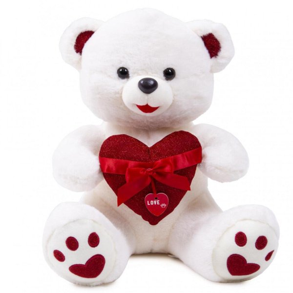 мягкая игрушка aurora медведь большое сердце