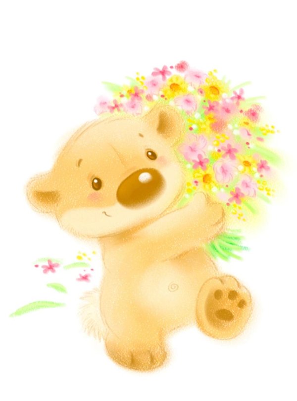 зверюшки с цветами