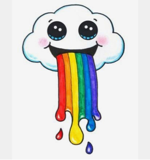 радужные рисунки для срисовки