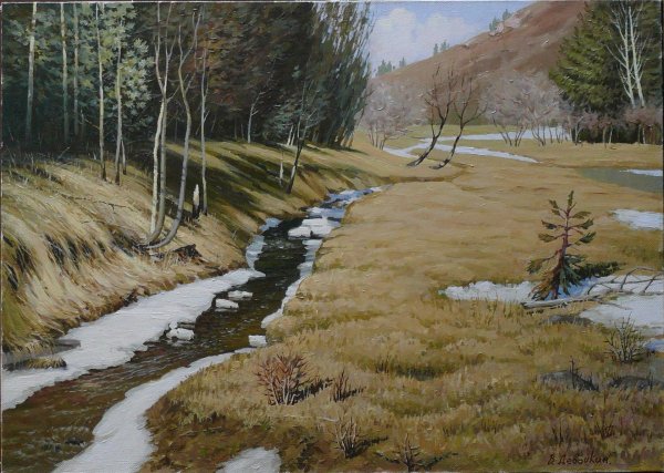 картина левитана проталины