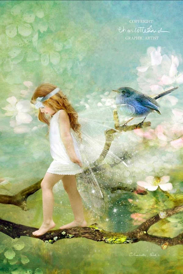 девочка с птичкой