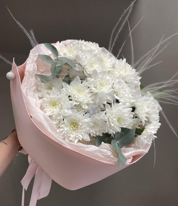 101 хризантема букет