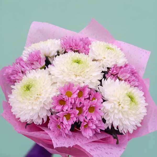 букетище хризантем