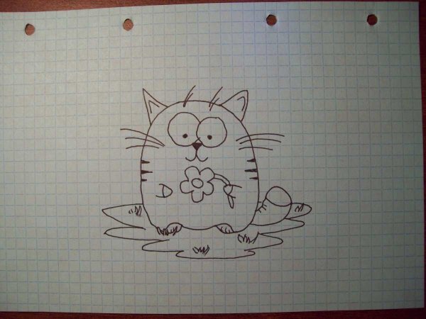 зарисовки ручкой в тетради