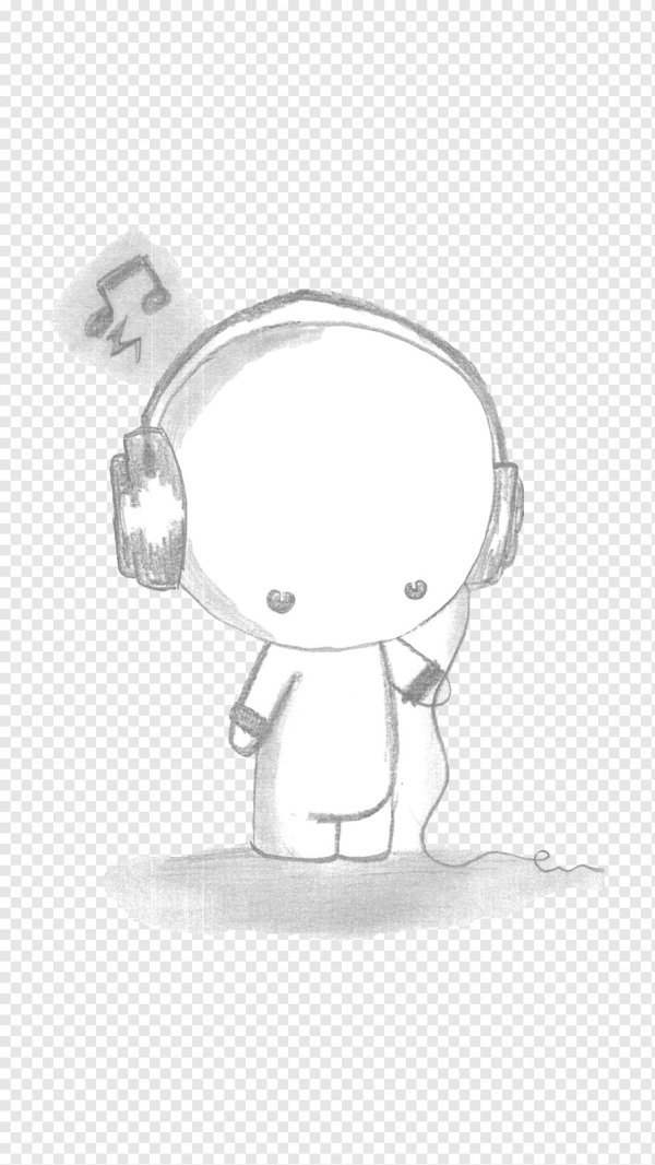 человечек в наушниках