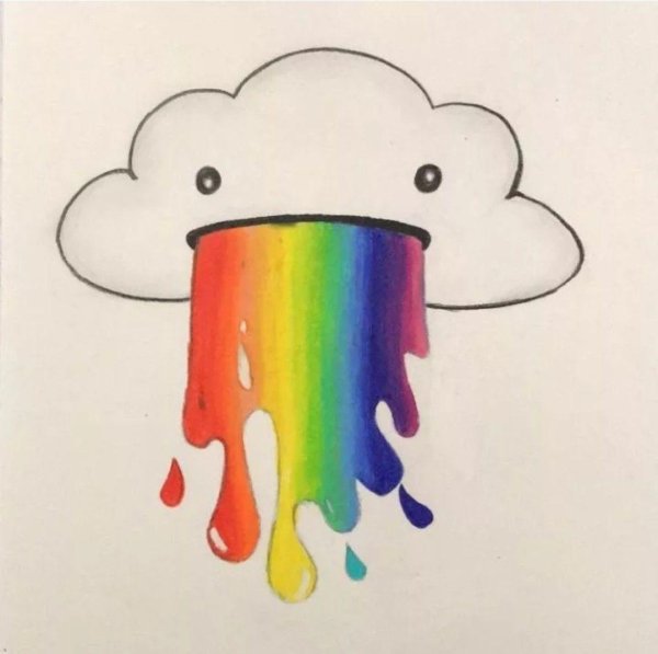 радужные рисунки