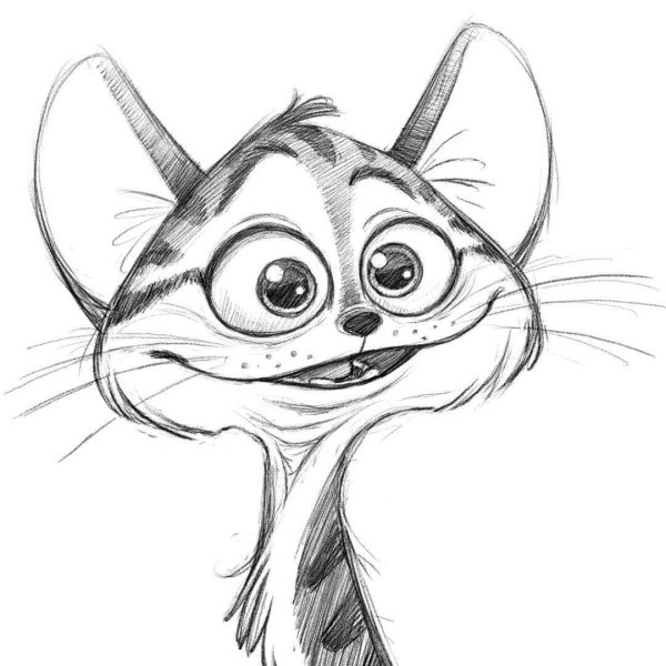 рисунки карандашом мультяшные