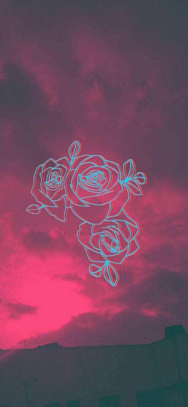 неоновая роза