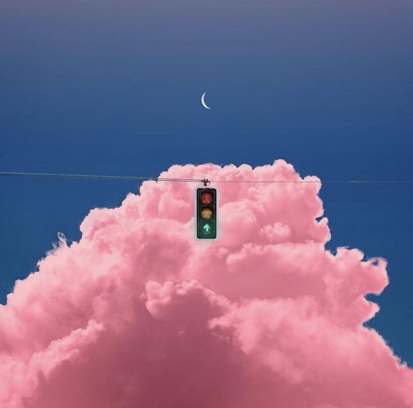 розовое небо