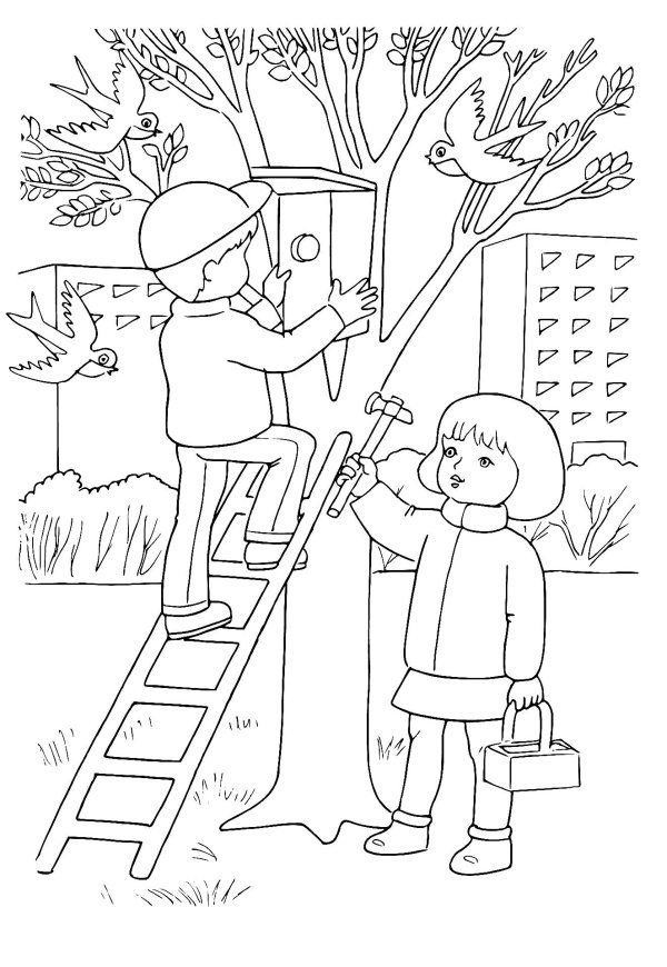 весенние раскраски