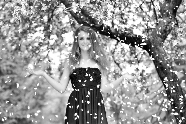 Весна черно белые